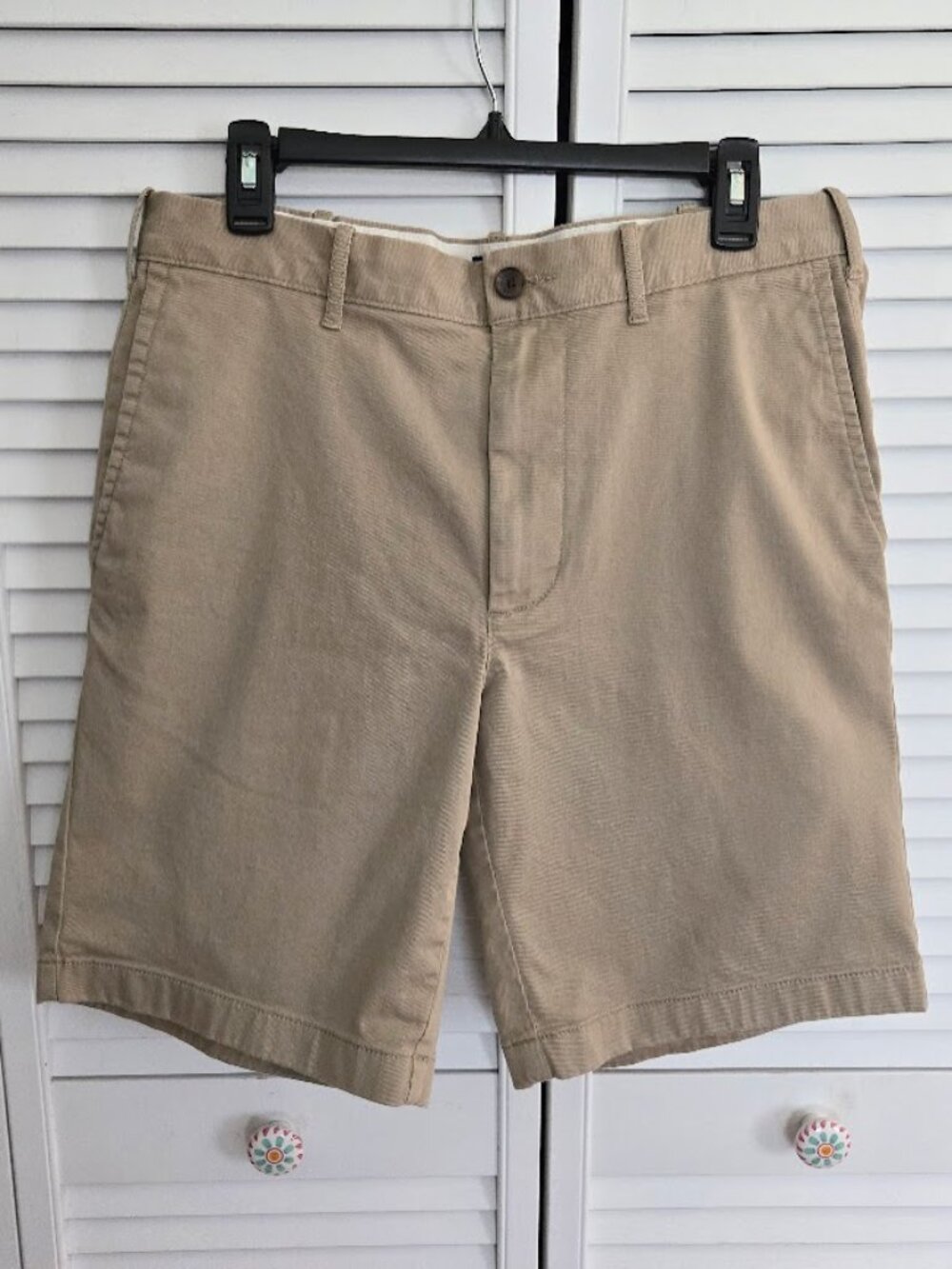 J Crew Khaki Flex Chino Shorts 9 Inch Inseam Men's Size 32 Waist